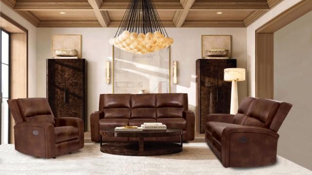 SOTERIOS Power Recliner, Medium Brown - Rebatta Home Store