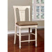 SABRINA Off White/Cherry Ctr.Ht. Chair, Cherry & White (2/CTN) - Rebatta Home Store