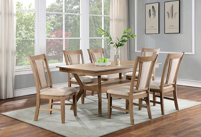 UPMINSTER Side Chair (2/CTN), Natural Tone/Beige - Rebatta Home Store