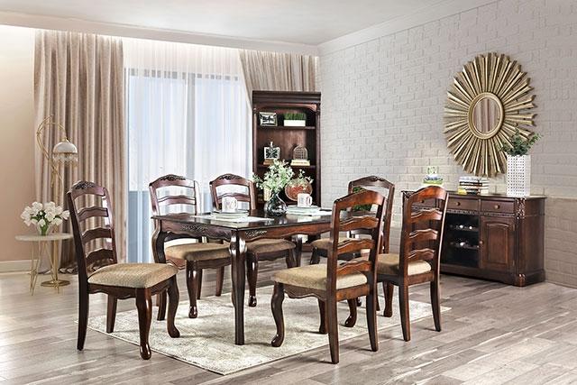 Townsville Dark Walnut/Tan Side Chair (2/CTN) - Rebatta Home Store