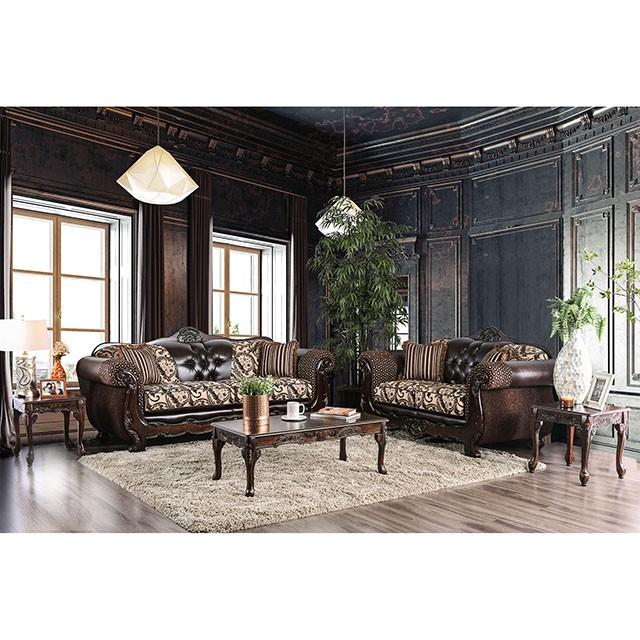 Quirino Light Brown/Dark Brown Sofa - Rebatta Home Store