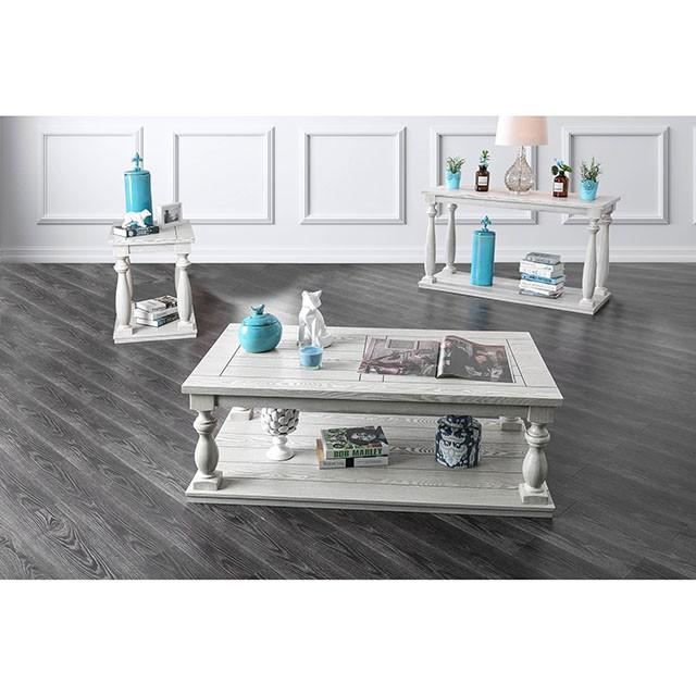Arlington Antique White Sofa Table - Rebatta Home Store