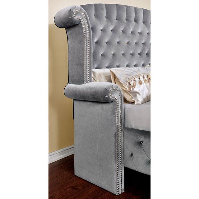 Alzir Gray Night Stand - Rebatta Home Store