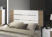 ERLANGEN Cal.King & E.King Bed, White/Natural - Rebatta Home Store