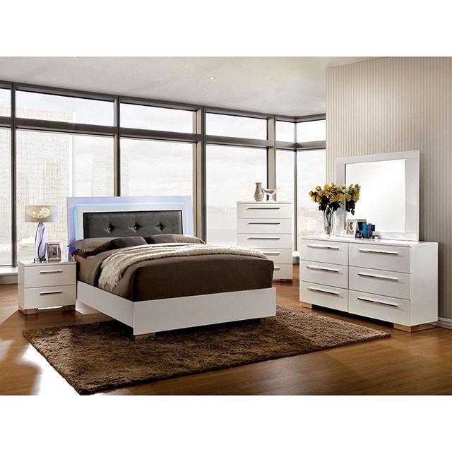 CLEMENTINE Glossy White Night Stand - Rebatta Home Store