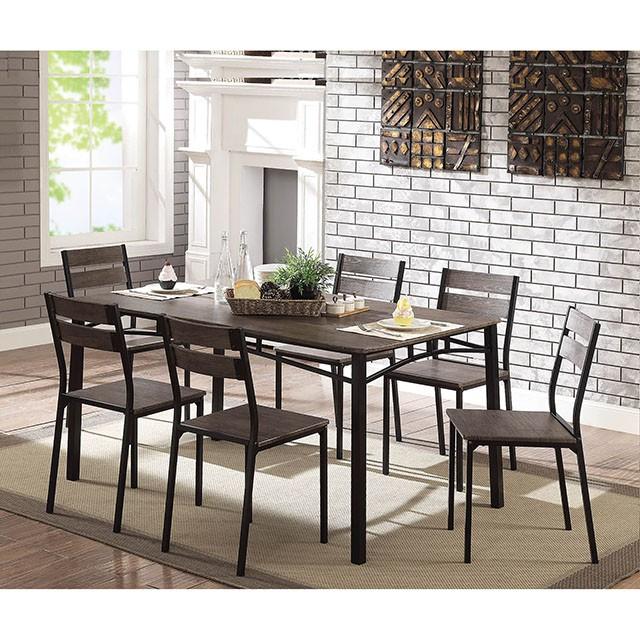 Westport Antique Brown/Black 7 Pc. Dining Table Set - Rebatta Home Store