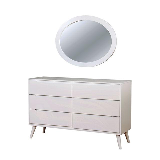 LENNART II White Oval Mirror - Rebatta Home Store