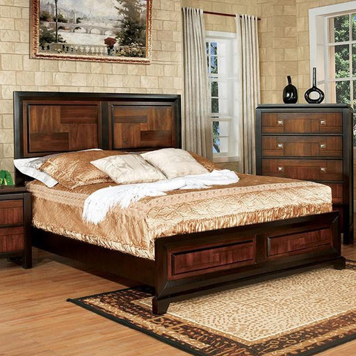 Patra Acacia/Walnut Queen Bed - Rebatta Home Store