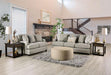 STEPHNEY Loveseat, Gray/Gold - Rebatta Home Store