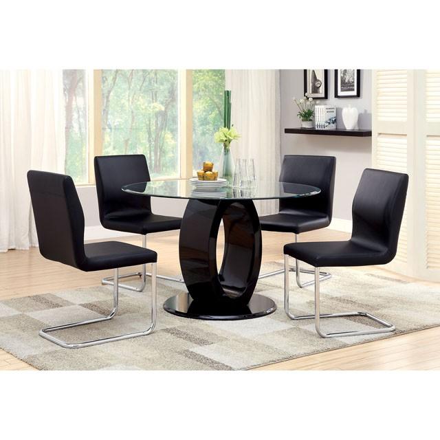 LODIA I Black/Silver Side Chair - Rebatta Home Store