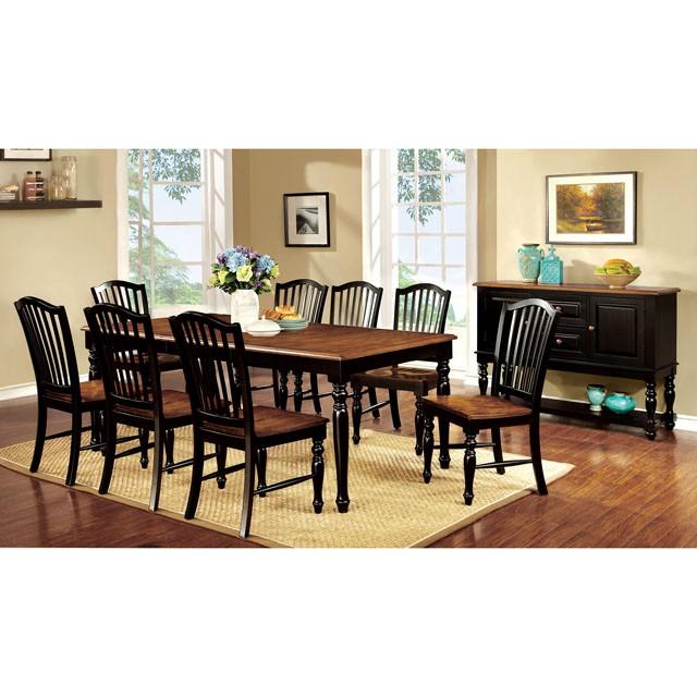 MAYVILLE Black/Antique Oak Side Chair (2/CTN) - Rebatta Home Store