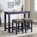 CAERLEON 3 Pc. Counter Ht. Table Set, Blue - Rebatta Home Store
