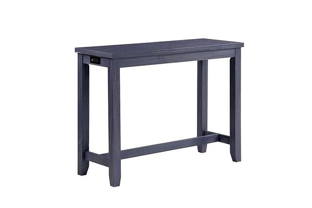CAERLEON 3 Pc. Counter Ht. Table Set, Blue - Rebatta Home Store