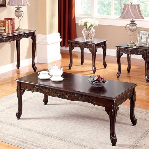 Cheshire Dark Cherry 3 Pc. Coffee Table Set - Rebatta Home Store