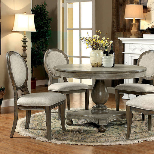 Kathryn Rustic Dark Oak Round Dining Table, Rustic Oak image